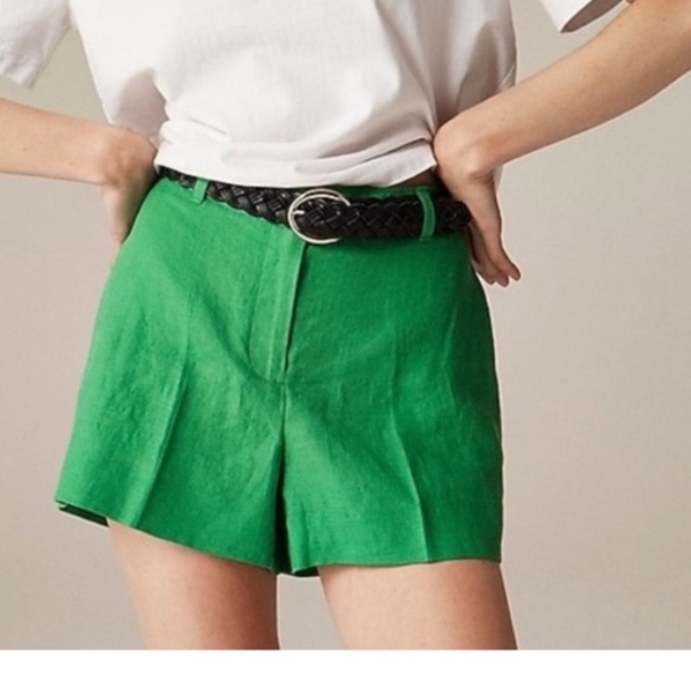 J Crew 3" Harbor Short In Linen Size XS Green. Excellent condition